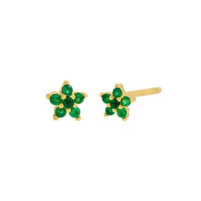 Tiny Colored Flower Stud Earring