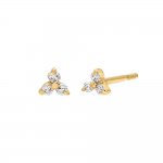 Diamond Trio Stud Earring 14K