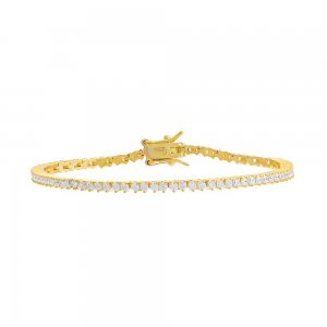 Thin Three Prong Tennis Bracelet