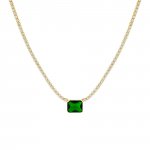 Emerald Baguette Tennis Necklace