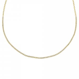 Thin Diamond Tennis Choker 14K