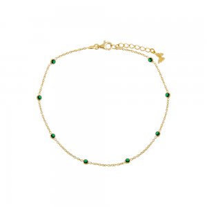 Colored Diamond By The Yard Anklet