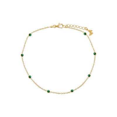 Colored Diamond By The Yard Anklet