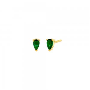 Colored Pear Shape Stud Earring