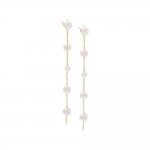 Large Pearl Chain Drop Stud Earring