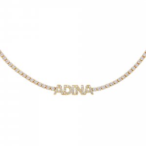 Mini Nameplate Tennis Choker