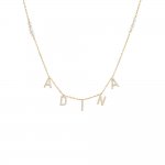 Pearl Cluster Pave Dangling Name Necklace