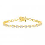 Pear Bezel-Set Tennis Bracelet