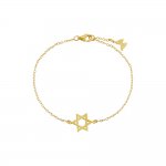 Solid Star Of David Bracelet