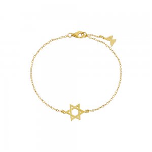 Solid Star Of David Bracelet