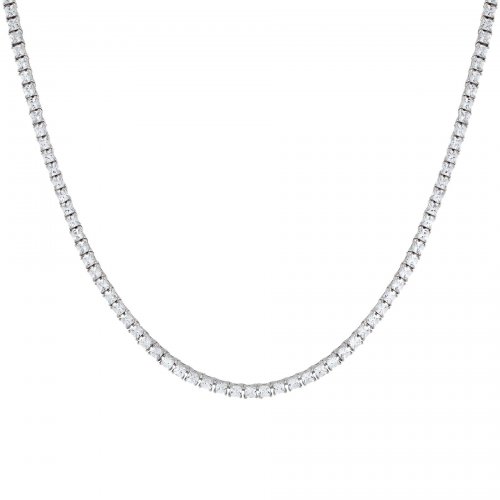 Men's Princess Cut Tennis Necklace