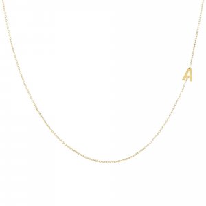 Solid Sideways Initial Necklace