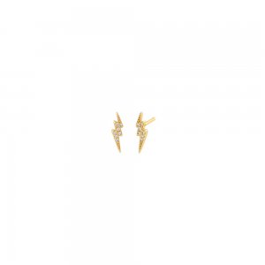 Pave Lightning Stud Earring