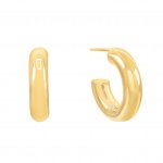 Thick Hollow Hoop Earring