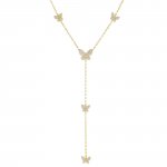 Pave Butterfly Lariat