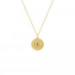 Evil Eye Medallion Pendant Necklace