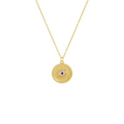 Evil Eye Medallion Pendant Necklace