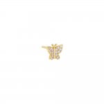 Mini Pave Butterfly Stud Earring