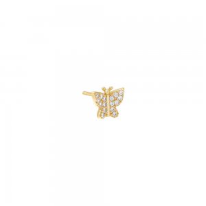 Mini Pave Butterfly Stud Earring