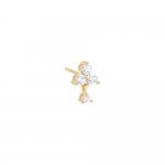 Colored Tiny CZ Trio Cluster Trinket Stud Earring