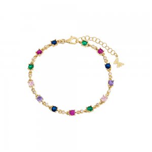 Multi Color Accented CZ Bracelet