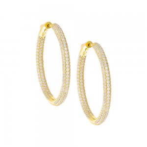 Pave Hoop Earring