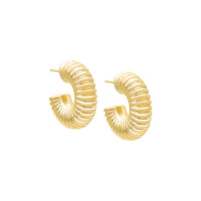 Bubble Ridged Hoop Earring