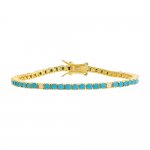 Pave Accented Colored Tennis Bracelet