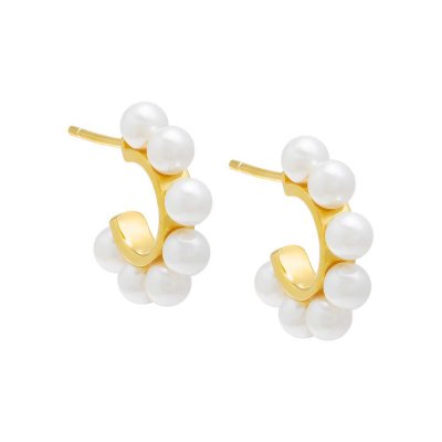 Mini Pearl Hoop Earring