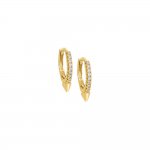 Dagger Pave Huggie Earring