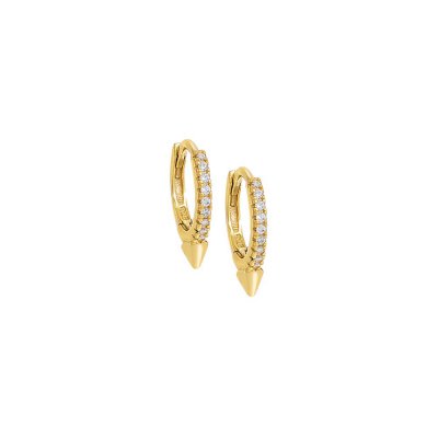 Dagger Pave Huggie Earring