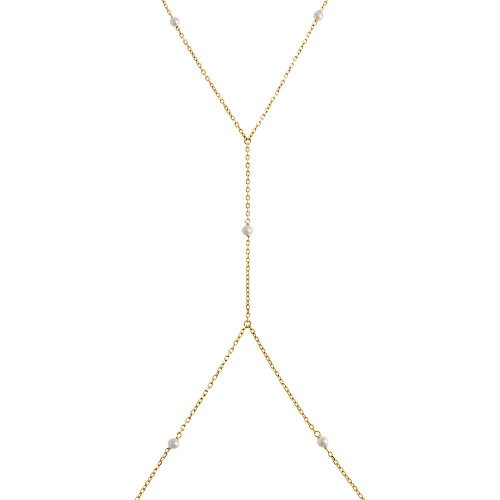 Pearl X CZ Body Chain