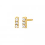 Pave Bar Stud Earring