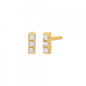 Pave Bar Stud Earring