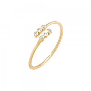 Dainty CZ Bezel Wrap Ring