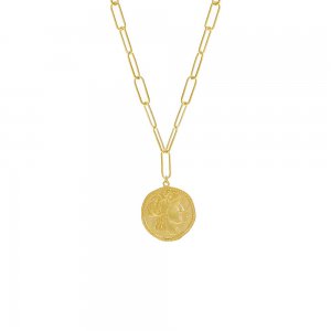 Paperclip Medallion Lariat