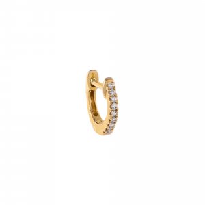 Itty Bitty Diamond Cartilage Huggie Earring 14K