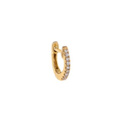 Itty Bitty Diamond Cartilage Huggie Earring 14K