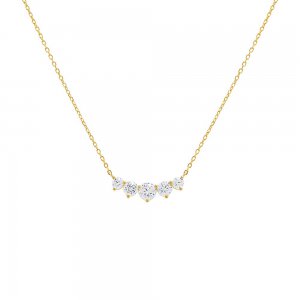 Colored Graduated CZ Pendant Choker