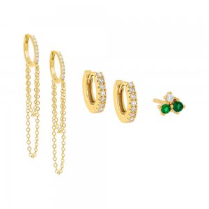 Pave Fun Earring Combo Set