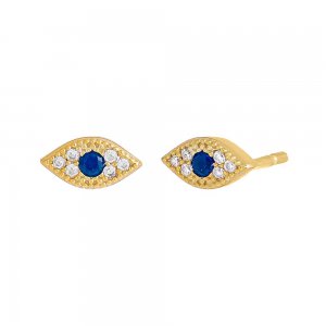 Pave Evil Eye Stud Earring