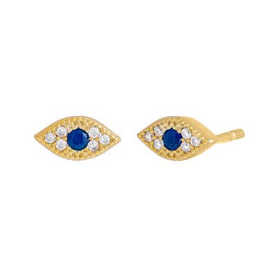 Pave Evil Eye Stud Earring