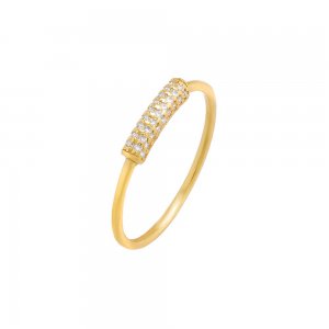 Thin Pave Accented Ring