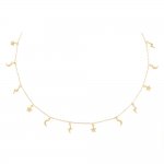 Solid Celestial Dangling Charm Choker