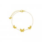 The Adina Eden Triple Butterfly Bracelet