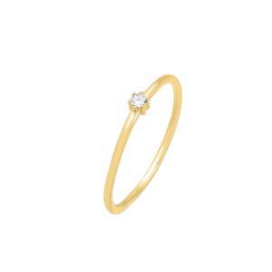 Tiny Solitaire CZ Ring