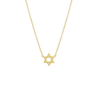 Solid Star Of David Necklace