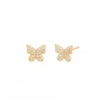 Pave Butterfly Stud Earring