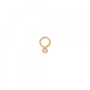 Itty Bitty Diamond Bezel Charm 14K