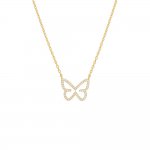 Pave Open Butterfly Necklace